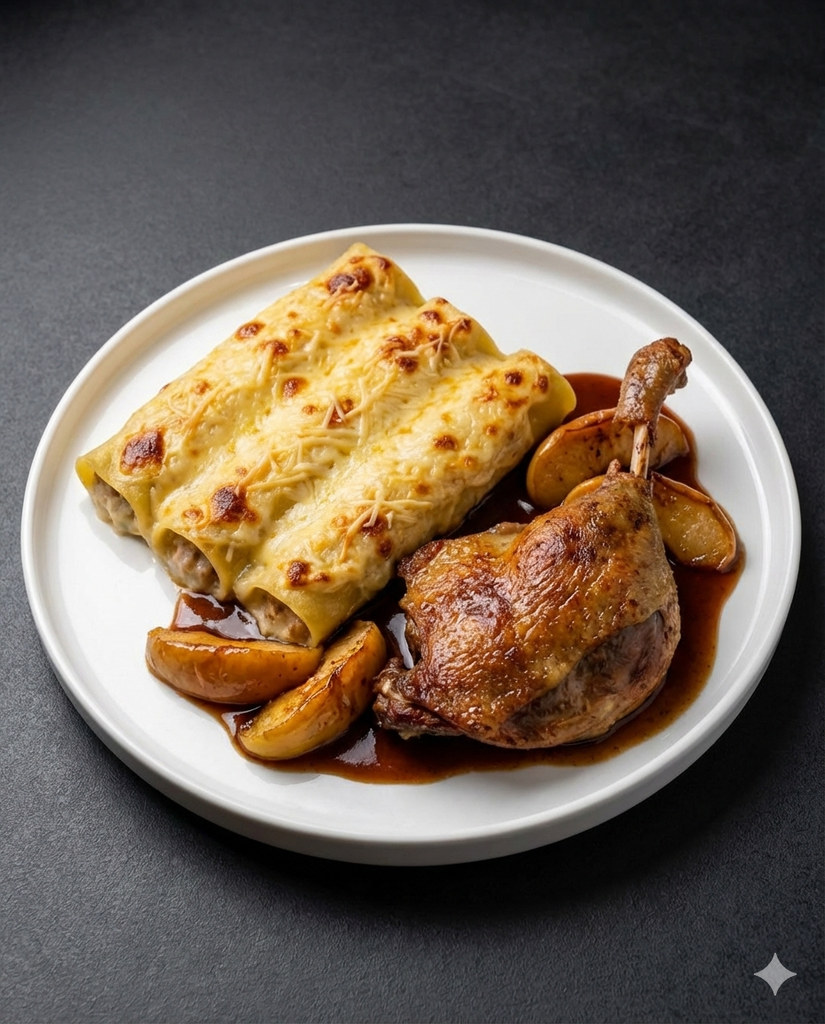 Canelones de PATO Y MANZANA